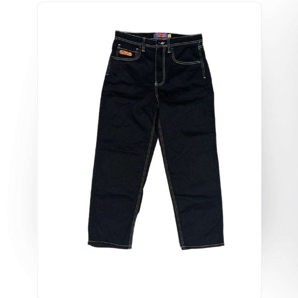 Empyre Relaxed Black Denim Jeans Straight 5-Pocket Design Men’s